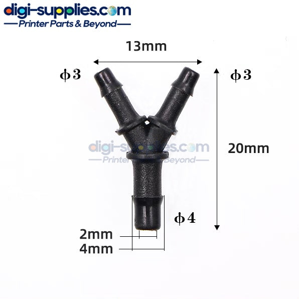 Black Y- Shaped Connector 10pcs