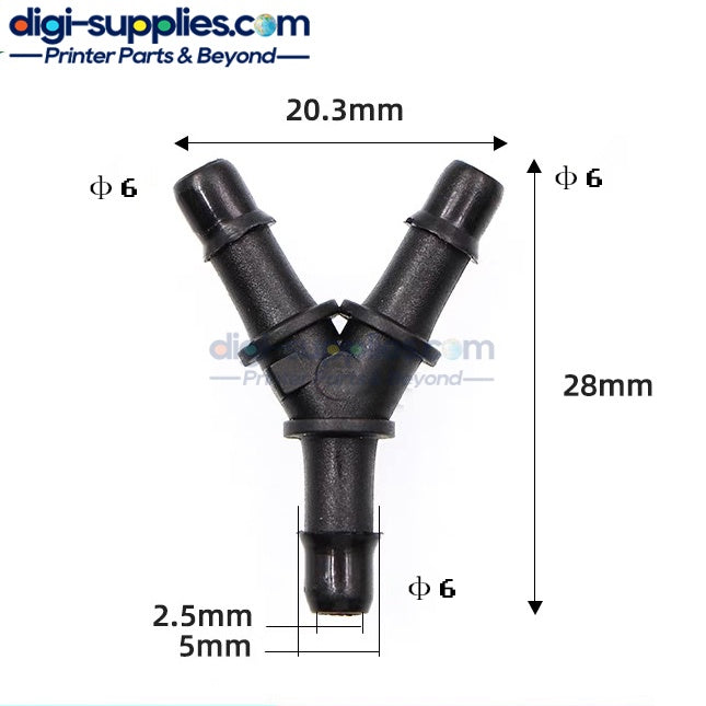 Black Y- Shaped Connector 10pcs