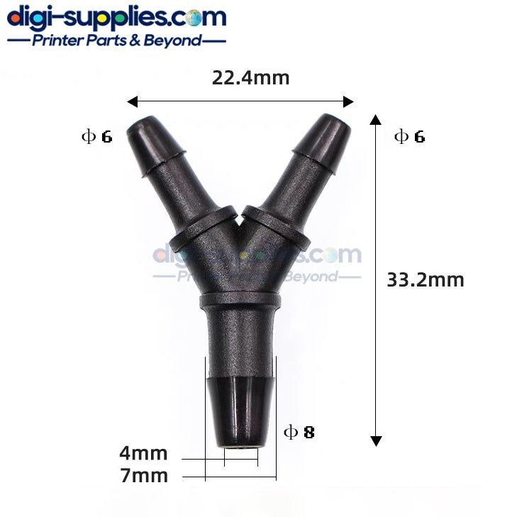 Black Y- Shaped Connector 10pcs
